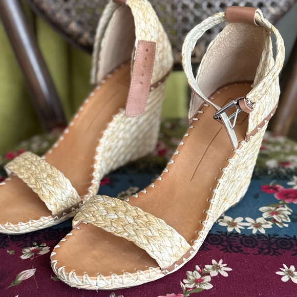 Woven Wedge Sandals ankle strap espadrilles - Picture 11 of 12